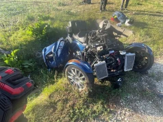 Wypadek motocykla w Dobruchnie. Dwie osoby w szpitalu