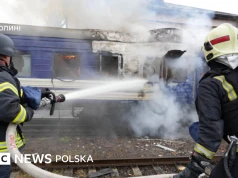 Rosja zaatakowała ukraiński pociąg przy granicy z Polską krótko po przejeździe czołowych europejskich urzędników