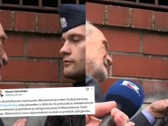 Poseł Macierewicz macał policjanta a później postanowił mu pogrozić sądem