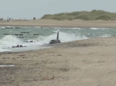 Wojskowy dron na plaży w Rusinowie. Jest ruch prokuratury