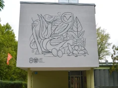 Wygląda jak szkic przeniesiony na budynek. Niezwykły mural powstał we Wrocławiu