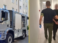 Granat bojowy i narkotyki w mieszkaniu 37-latka. Ewakuacja bloku w Pruszczu Gdańskim