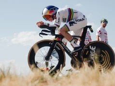 Remco Evenepoel testował rower czasowy na torze F1