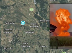 Potężny pożar i eksplozja pod Radziejowem. Są osoby ranne