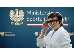 Prokuratura w budynku Ministerstwa Sportu i Turystyki. W tle feralny raport o Polakach