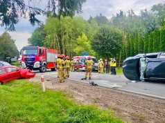 Wypadek koło Ciechanowa. Dwie osoby trafiły do szpitala