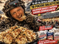 Ruskie jak pociski balistyczne. Podrzeszowska restauracja z wojenną reklamą ruskich pierogów