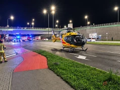 Śmigłowiec LPR lądował na Bora-Komorowskiego w Krakowie