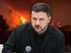 Rosyjska rafineria w ogniu. Zełenski tak skomentował atak