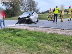 Wypadek na drodze krajowej nr 48. Trwają działania ratunkowe, trasa jest zablokowana