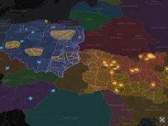 Strażnik w telefonie i przeglądarce. Mapa z zagrożeniami z powietrza