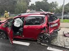 Wypadek na DK12 w Przygłowie. Zderzyły się cztery pojazdy, droga jest całkowicie zablokowana