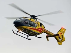 Groźny wypadek motocyklisty w Bieńkach Karkutach. 53-latek i 13-letni pasażer trafili do szpitala
