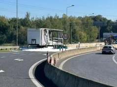 Wybuch na A4, ciężarówka płonęła jak pochodnia. Kierowca uciekł w ostatniej chwili