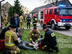 Nadepnął na szklaną butelkę. Na miejscu sporo służb