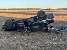 Pijany kierowca dachował Oplem. Miał około trzech promili alkoholu
