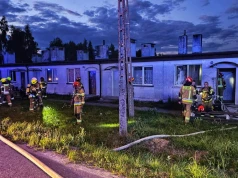Pożar w budynku socjalnym i inne akcje