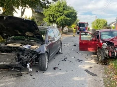 Zderzenie Nissana i Volkswagena