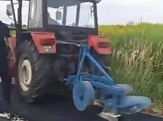 Zaorał świeży asfalt i stracił Ursusa. Sąd zdecydował, co dalej z ciągnikiem