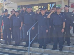 Cieszyńscy policjanci pożegnali podkomisarza Natana Sieronia