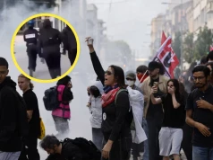 Dantejskie sceny w Paryżu. Tłum uczniów dopadł policjantkę