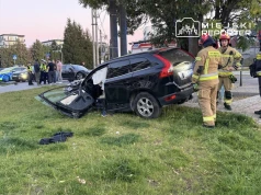 Pijany kierowca Volvo urządził sobie rajd po Bemowie. Miał blisko 1,8 promila