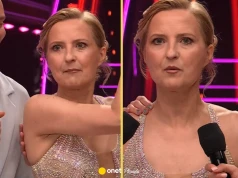 Izabela Kuna zaczęła przepraszać przed kamerami. Nagle zwróciła się do partnera