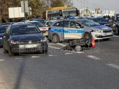 16-letni motocyklista ranny na Trasie Łazienkowskiej