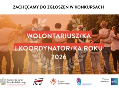 Konkursy Wolontariusz Roku 2026 i Koordynator Roku 2026 – coraz mniej czasu na zgłoszenia